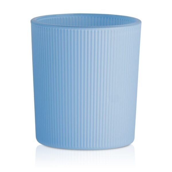 Mėlynas briaunuotas indelis 253ml