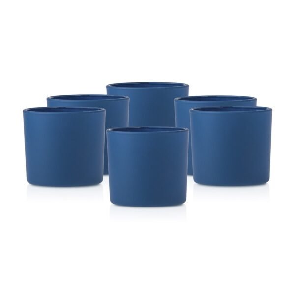 Tamsiai mėlynas aksominis indelis 310ml