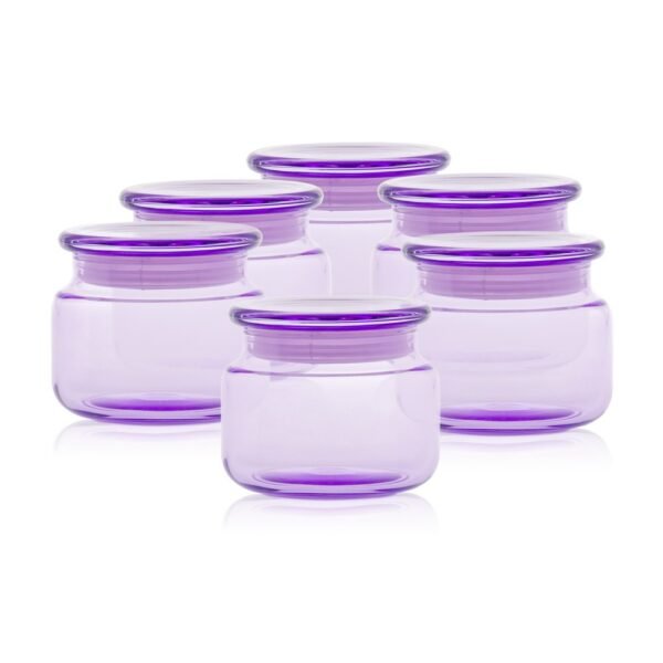 Violetinis permatomas indelis 420ml su dangteliu
